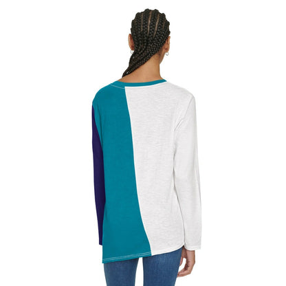 Charlotte Hornets Tommy Jeans Women's Amelia Color Blocked Long Sleeve T-Shirt - White/Teal discount