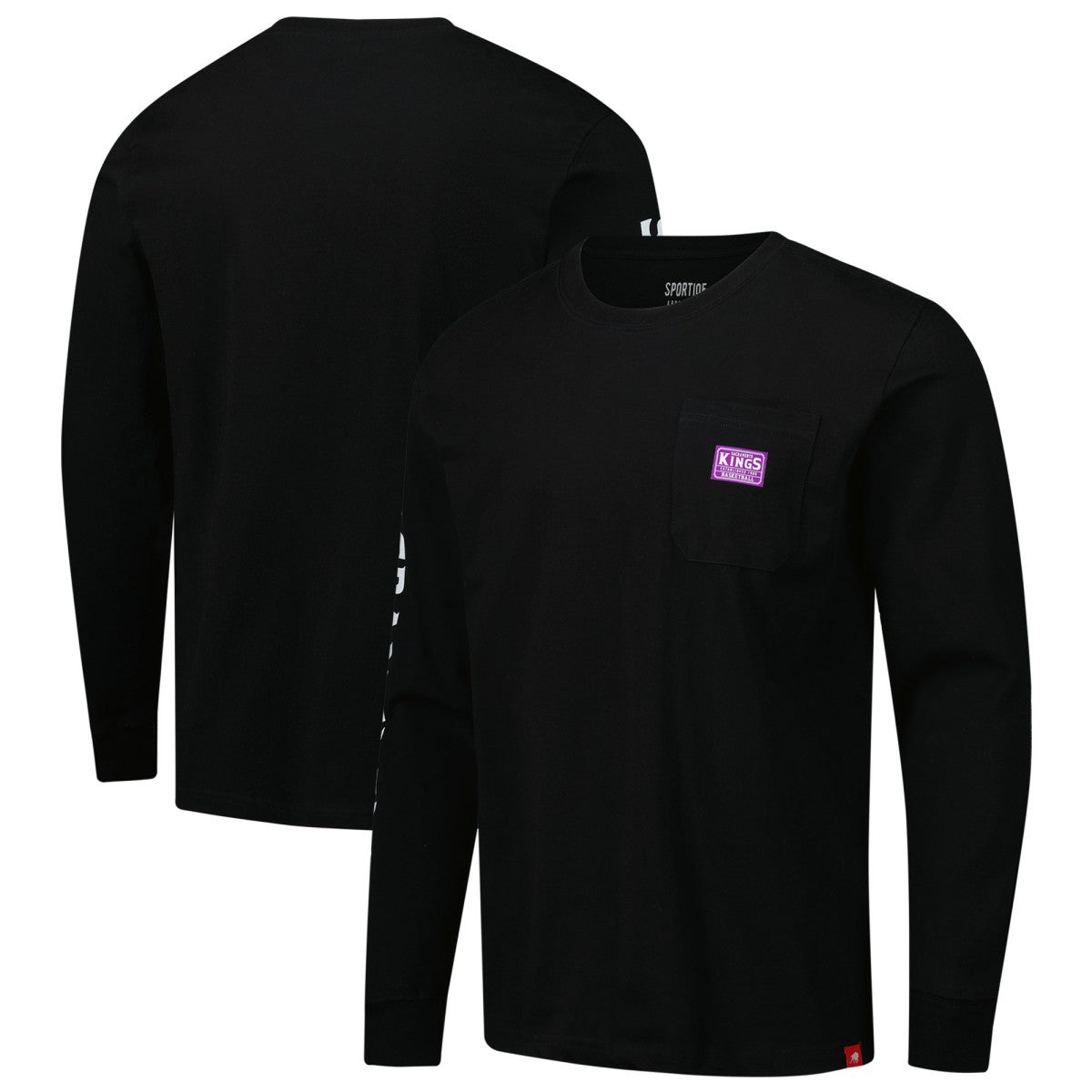 Sacramento Kings Sportiqe Unisex Wales Heavyweight Pocket Long Sleeve T-Shirt - Black outlet