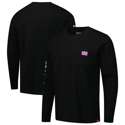 Sacramento Kings Sportiqe Unisex Wales Heavyweight Pocket Long Sleeve T-Shirt - Black outlet