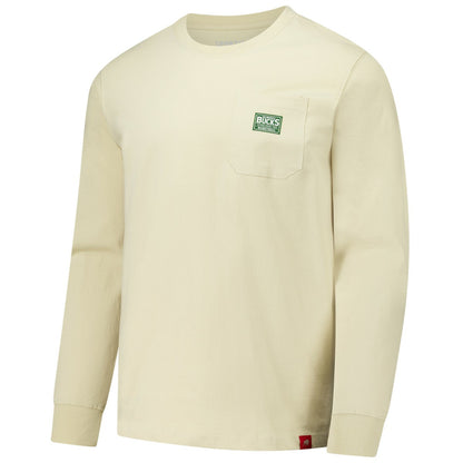 Milwaukee Bucks Sportiqe Unisex Wales Heavyweight Pocket Long Sleeve T-Shirt - Cream discount