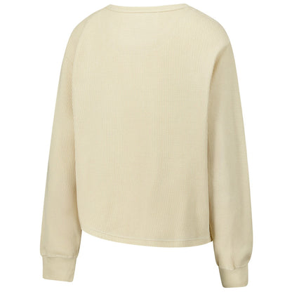 Milwaukee Bucks Sportiqe Unisex High Country Collection Cullen Waffle Knit Long Sleeve T-Shirt - Cream cheap