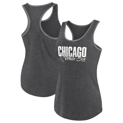 Chicago White Sox Profile Women's Plus Size Racerback Tank Top - Black