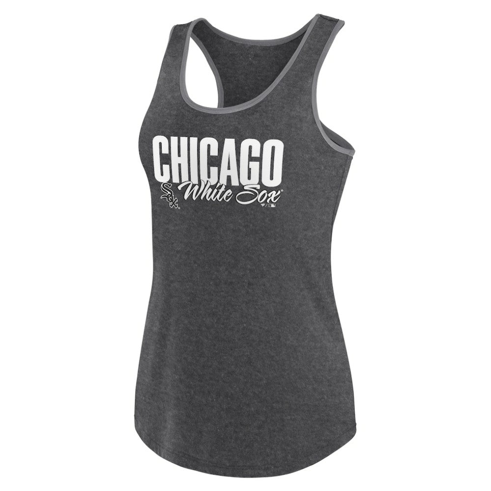 Chicago White Sox Profile Women's Plus Size Racerback Tank Top - Black