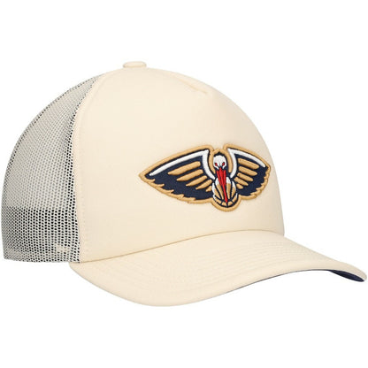 New Orleans Pelicans Trucker Adjustable Hat - Cream | Mitchell & Ness cheap