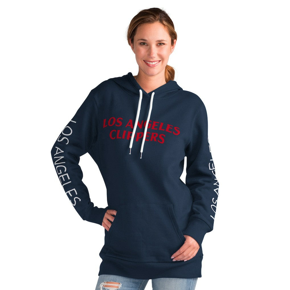 LA Clippers G-III 4Her by Carl Banks Women's Base Coach Pullover Hoodie - Navy outlet