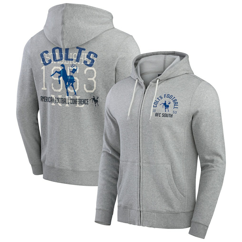 Indianapolis Colts Darius Rucker Collection Vintage Stripe Full-Zip Hoodie - Heather Gray sale