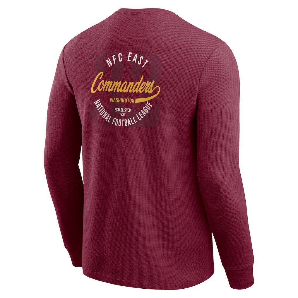 Washington Commanders Darius Rucker Collection Washed Waffle-Knit Long Sleeve T-Shirt - Burgundy online