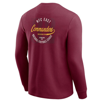 Washington Commanders Darius Rucker Collection Washed Waffle-Knit Long Sleeve T-Shirt - Burgundy online