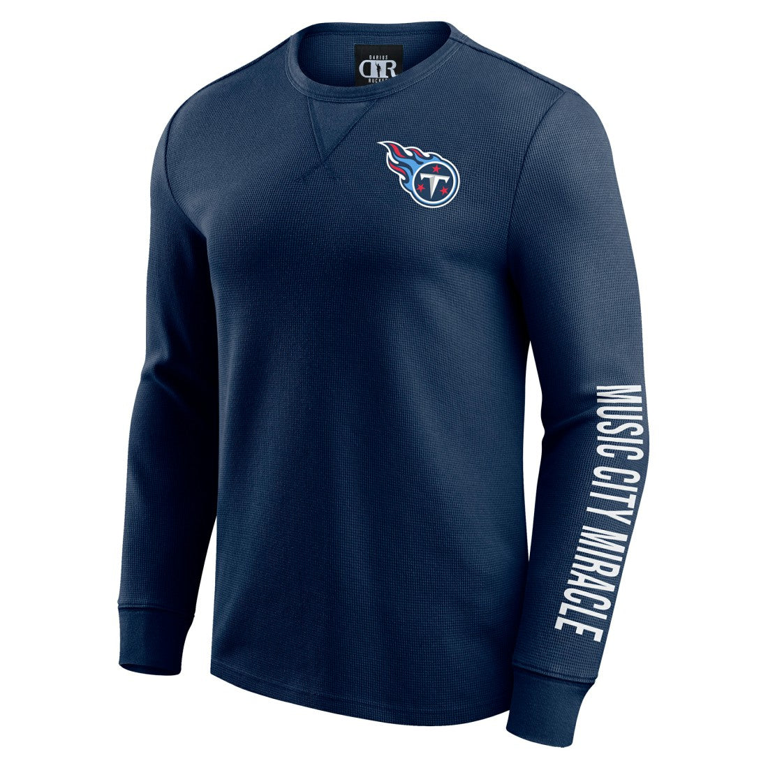 Tennessee Titans Darius Rucker Collection Washed Waffle-Knit Long Sleeve T-Shirt - Navy outlet