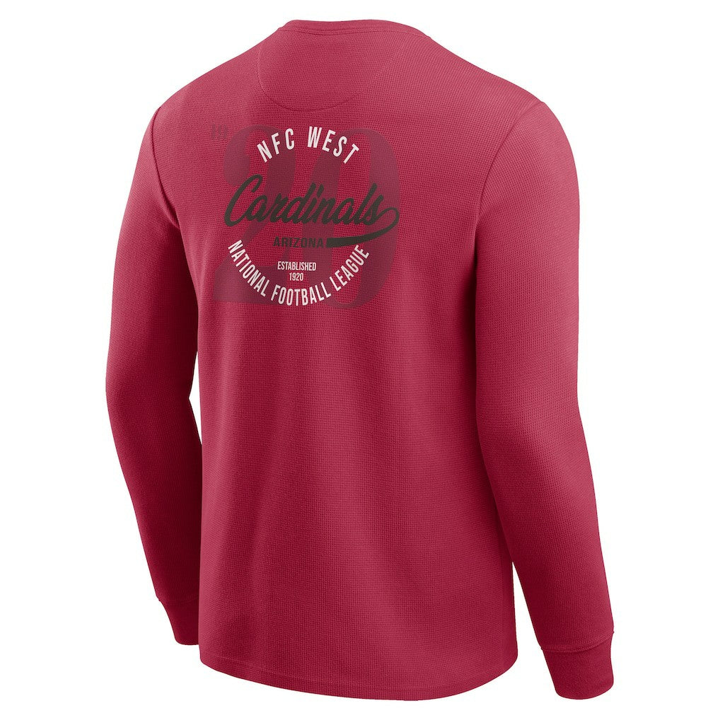 Arizona Cardinals Darius Rucker Collection Washed Waffle-Knit Long Sleeve T-Shirt - Red cheap