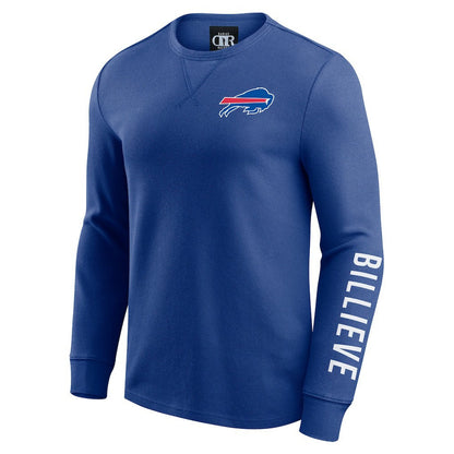 Buffalo Bills Darius Rucker Collection Washed Waffle-Knit Long Sleeve T-Shirt - Royal outlet