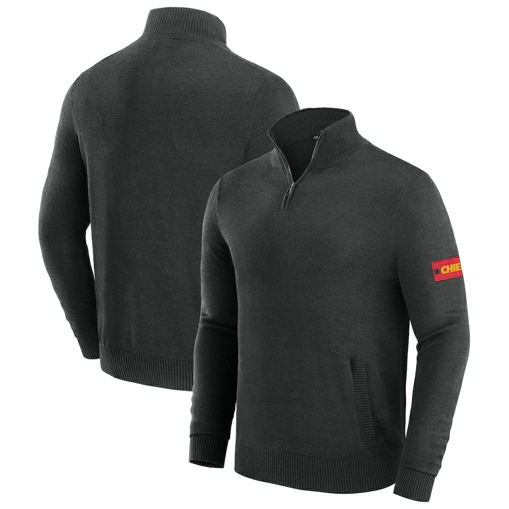 Kansas City Chiefs J. Palmer Franchise Quarter-Zip Sweater - Black online