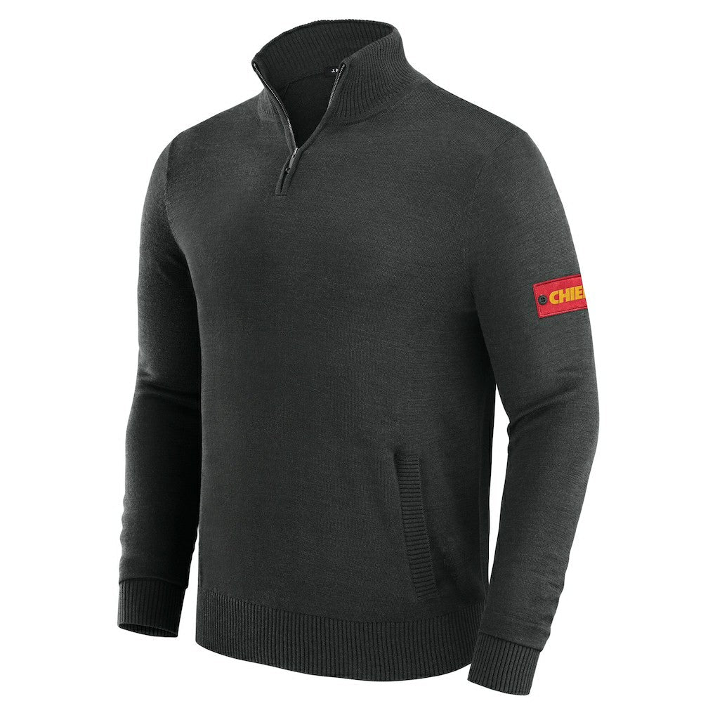Kansas City Chiefs J. Palmer Franchise Quarter-Zip Sweater - Black online