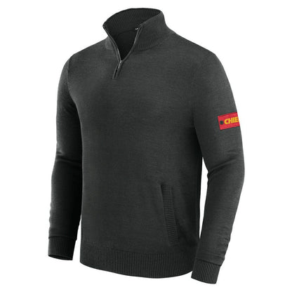 Kansas City Chiefs J. Palmer Franchise Quarter-Zip Sweater - Black online