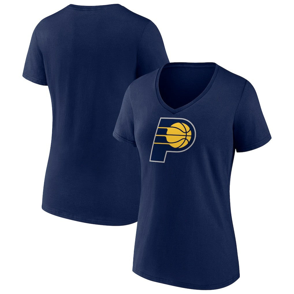 Indiana Pacers Women's Primary Logo V-Neck T-Shirt - Navy on sale