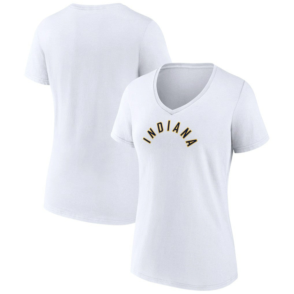 Indiana Pacers Women's Wordmark Home V-Neck T-Shirt - White outlet