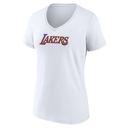 Los Angeles Lakers Women's Wordmark Home V-Neck T-Shirt - White online