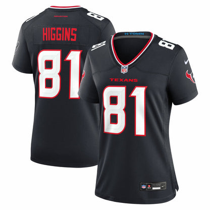 Jayden Higgins Houston Texans Women's Game Jersey - Navy | Nike for sale
