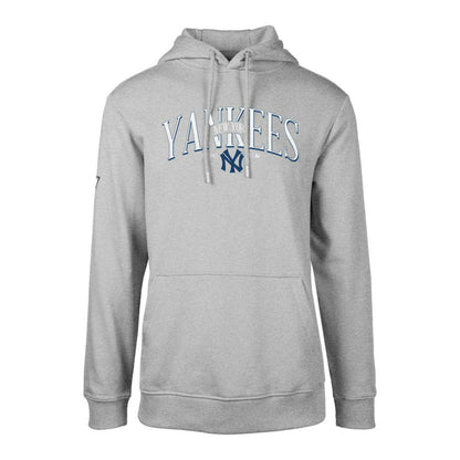 New York Yankees Levelwear Cooperstown Collection Podium Retro Spellout Pullover Hoodie - Gray