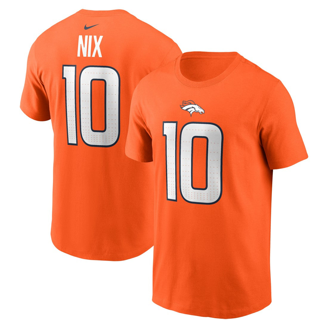 Bo Nix Denver Broncos Name & Number T-Shirt - Orange | Nike outlet