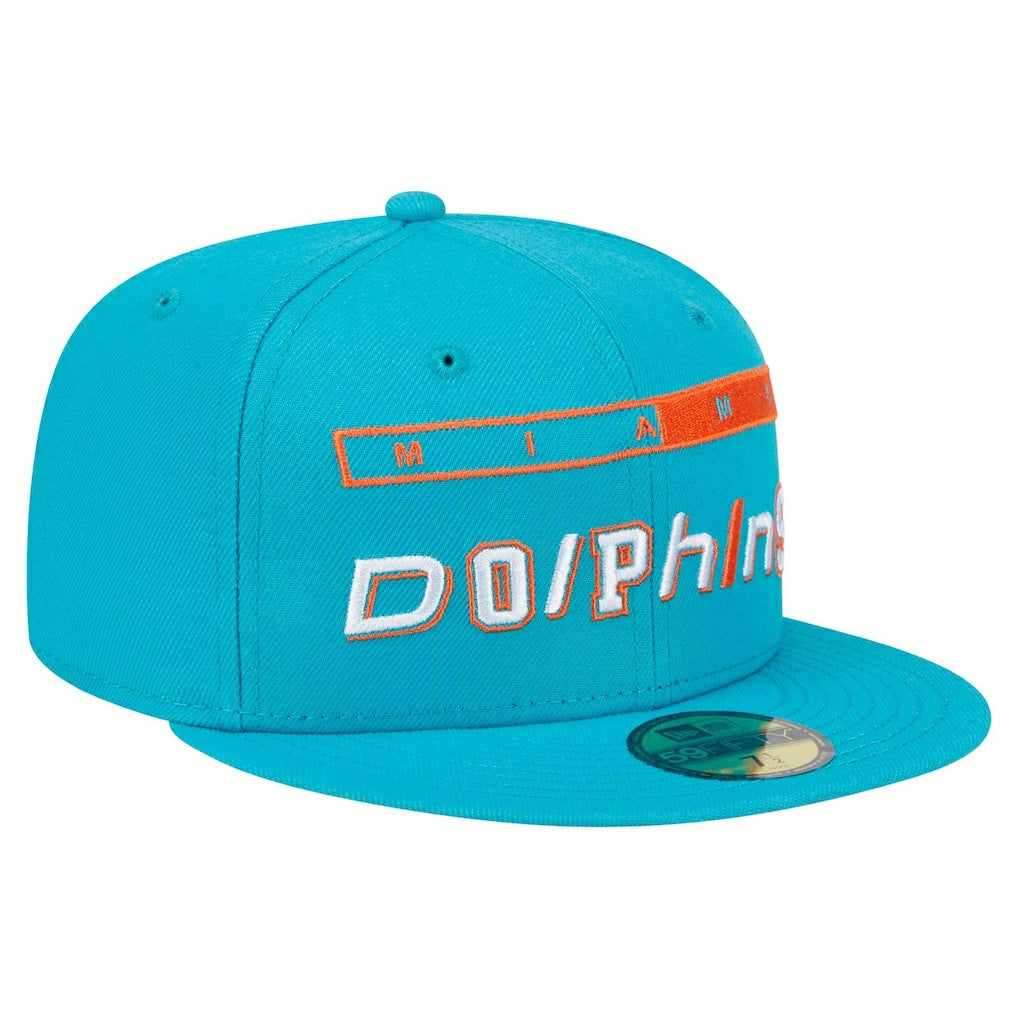 Miami Dolphins New Era Ransom 59FIFTY Fitted Hat - Aqua for sale