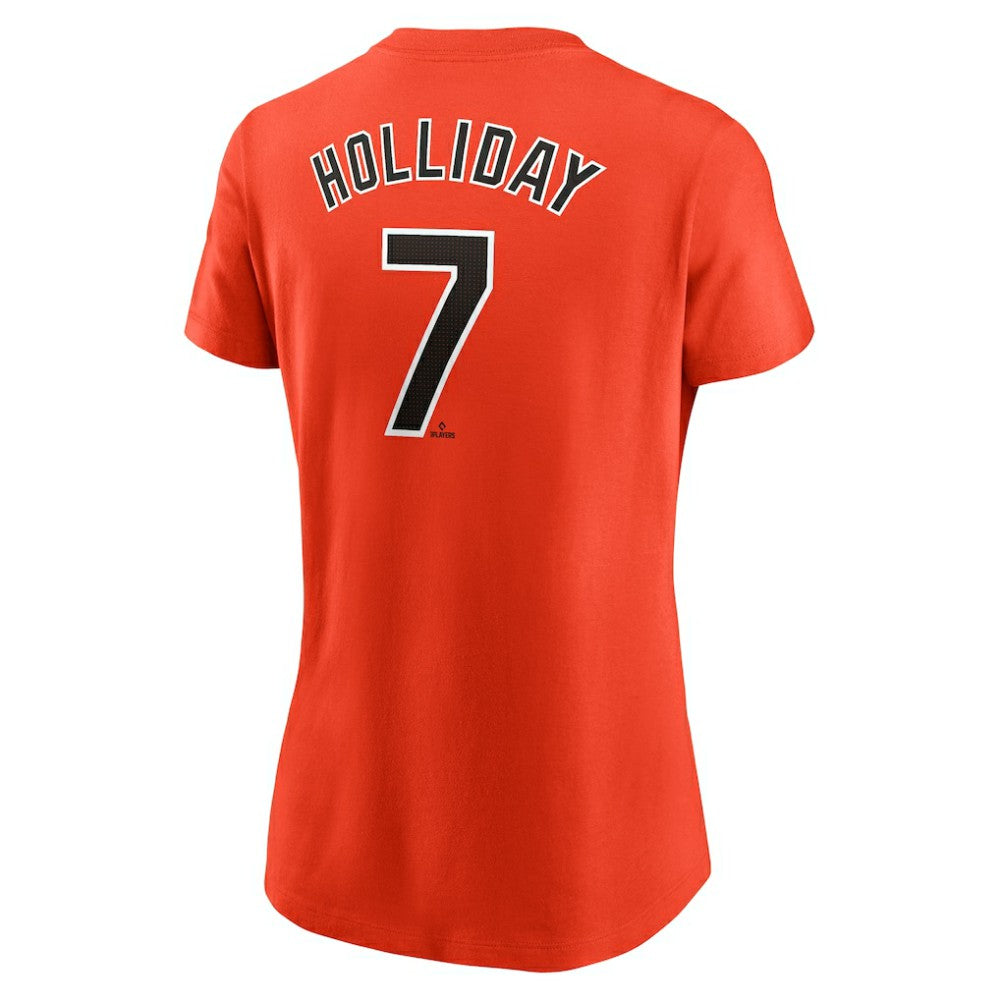 Jackson Holliday Baltimore Orioles Women's Cooperstown Collection Fuse Name & Number T-Shirt - Orange | Nike