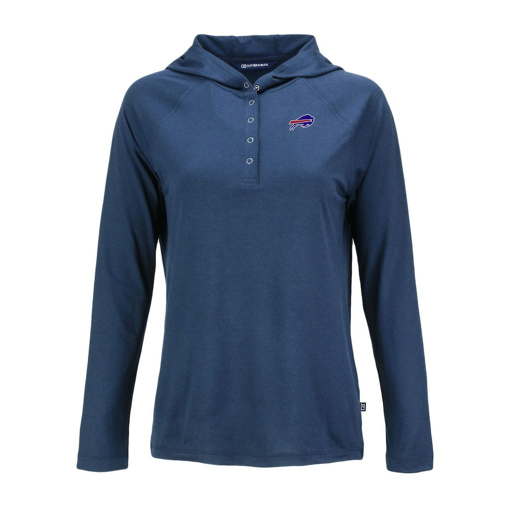 Buffalo Bills Cutter & Buck Women's Coastline Epic Comfort Eco Recycled Raglan Pullover Hoodie - Navy outlet