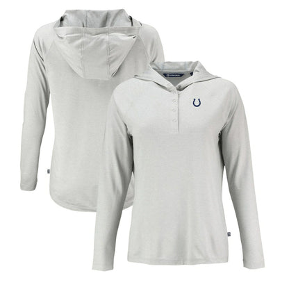 Indianapolis Colts Cutter & Buck Women's Coastline Epic Comfort Eco Recycled Raglan Pullover Hoodie - Gray sale