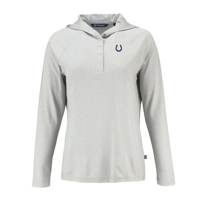 Indianapolis Colts Cutter & Buck Women's Coastline Epic Comfort Eco Recycled Raglan Pullover Hoodie - Gray sale