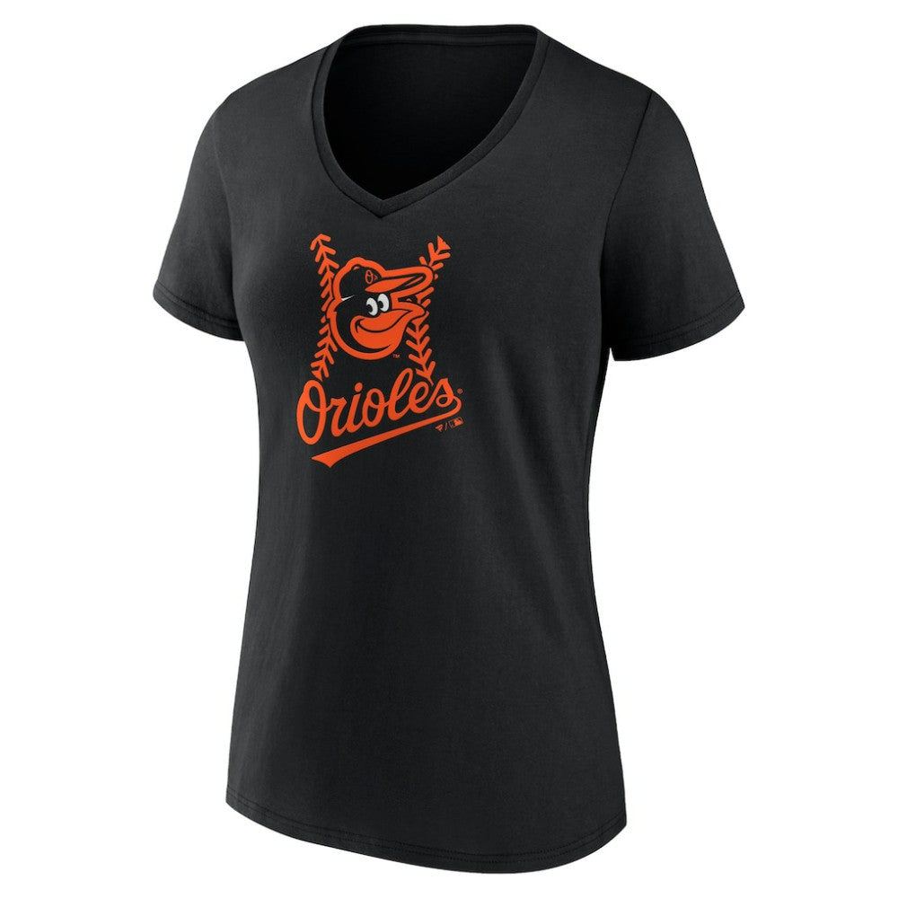 Jackson Holliday Baltimore Orioles Women's Fastball Player Name & Number V-Neck T-Shirt - Black
