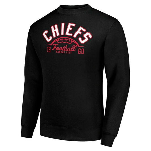 Kansas City Chiefs Starter Half Ball Team Graphic Tri-Blend Fleece Pullover Sweatshirt - Black for sale