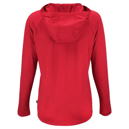 Cincinnati Reds Cutter & Buck Women's Stars And Stripes Coastline Epic Comfort Eco Recycled Hoodie Raglan Long Sleeve T-Shirt - Red