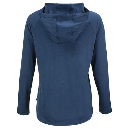 Minnesota Twins Cutter & Buck Women's  Coastline Epic Comfort Eco Recycled Hoodie Raglan Long Sleeve T-Shirt - Navy