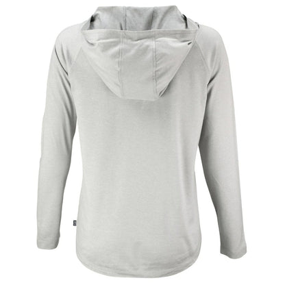Philadelphia Phillies Cutter & Buck Women's Cooperstown Collection Coastline Epic Comfort Eco Recycled Hoodie Raglan Long Sleeve T-Shirt - Gray