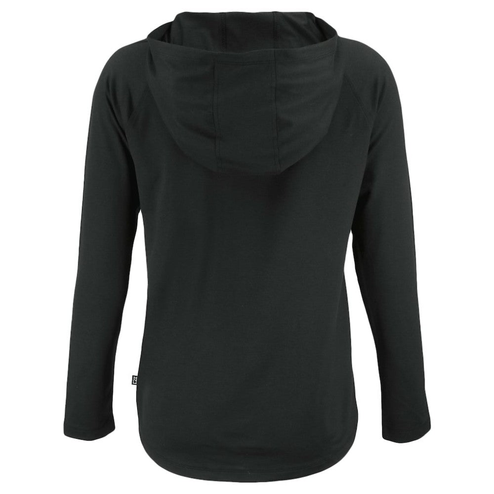 San Diego Padres Cutter & Buck Women's City Connect Coastline Epic Comfort Eco Recycled Hoodie Raglan Long Sleeve T-Shirt - Black