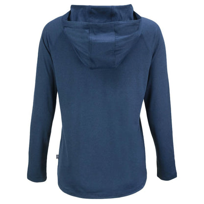 San Diego Padres Cutter & Buck Women's Cooperstown Collection Coastline Epic Comfort Eco Recycled Hoodie Raglan Long Sleeve T-Shirt - Navy