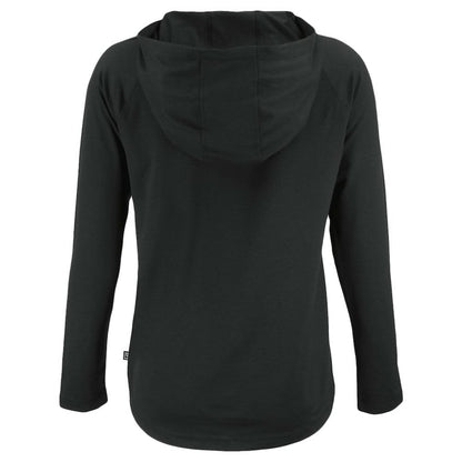 San Francisco Giants Cutter & Buck Women's  Coastline Epic Comfort Eco Recycled Hoodie Raglan Long Sleeve T-Shirt - Black