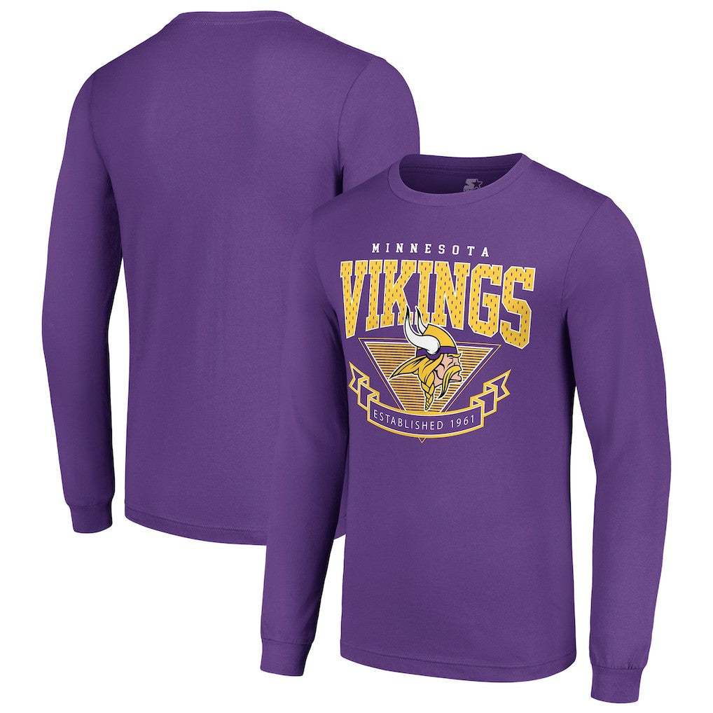 Minnesota Vikings Starter '80s Inspired Team Logo Long Sleeve T-Shirt - Purple outlet