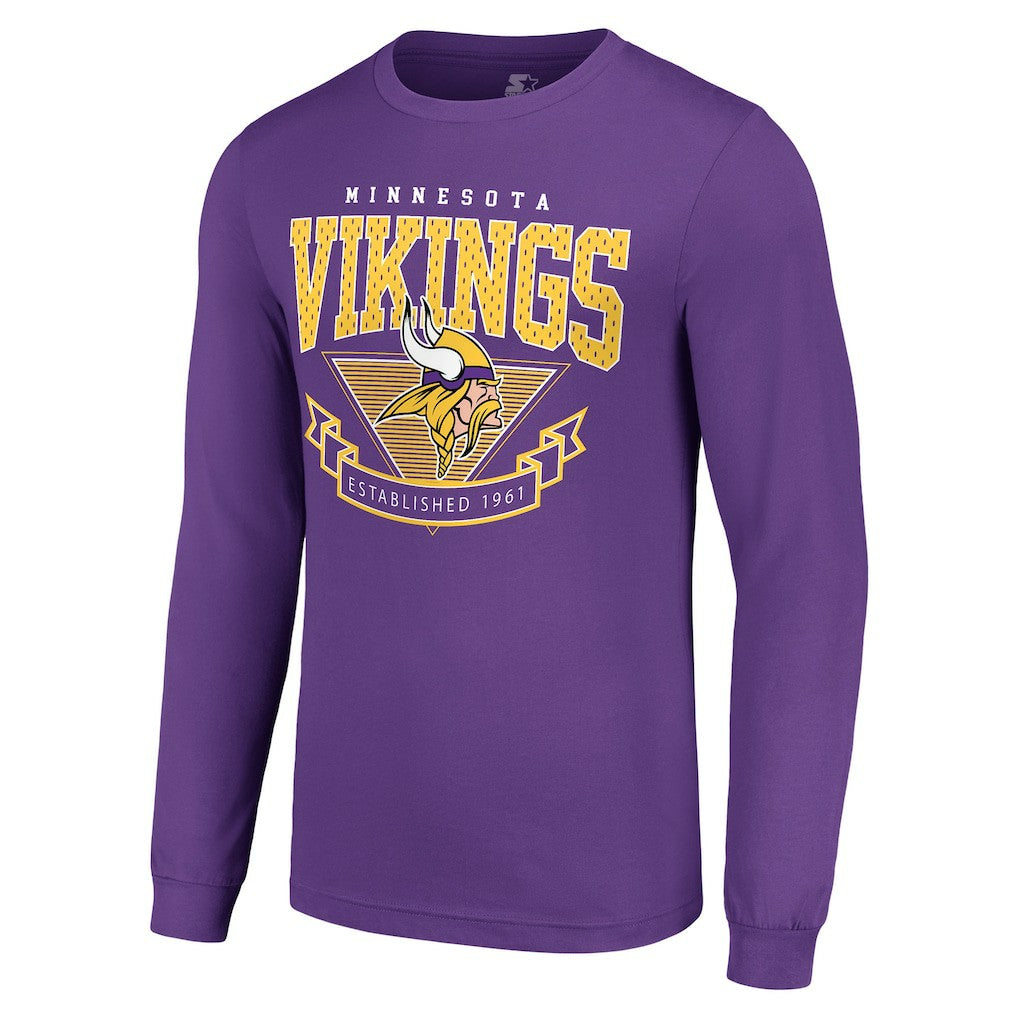 Minnesota Vikings Starter '80s Inspired Team Logo Long Sleeve T-Shirt - Purple outlet