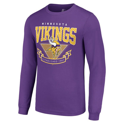 Minnesota Vikings Starter '80s Inspired Team Logo Long Sleeve T-Shirt - Purple outlet
