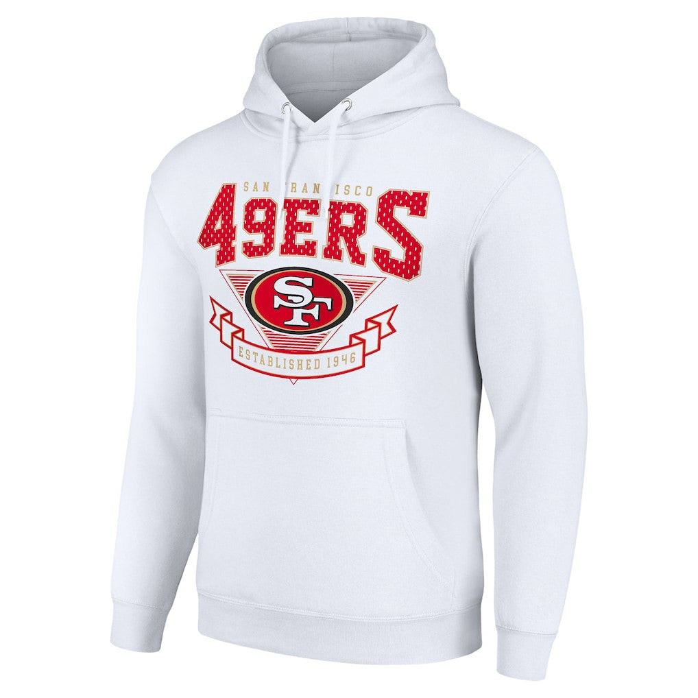 San Francisco 49ers Starter ‘80s Inspired Pullover Hoodie - White on sale