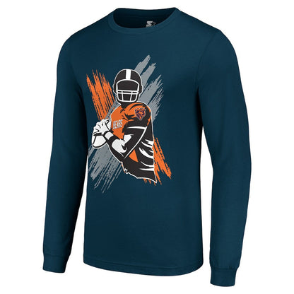 Chicago Bears Starter Player X Logo Graphic Long Sleeve T-Shirt - Navy online