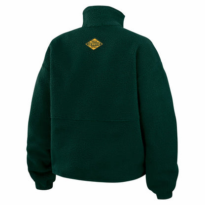 Green Bay Packers WEAR by Erin Andrews Women's Polar Fleece Half-Zip Jacket - Green cheap