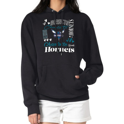 Charlotte Hornets G-III 4Her by Carl Banks Women's Team Collage Graphic Fleece Pullover Hoodie - Black online