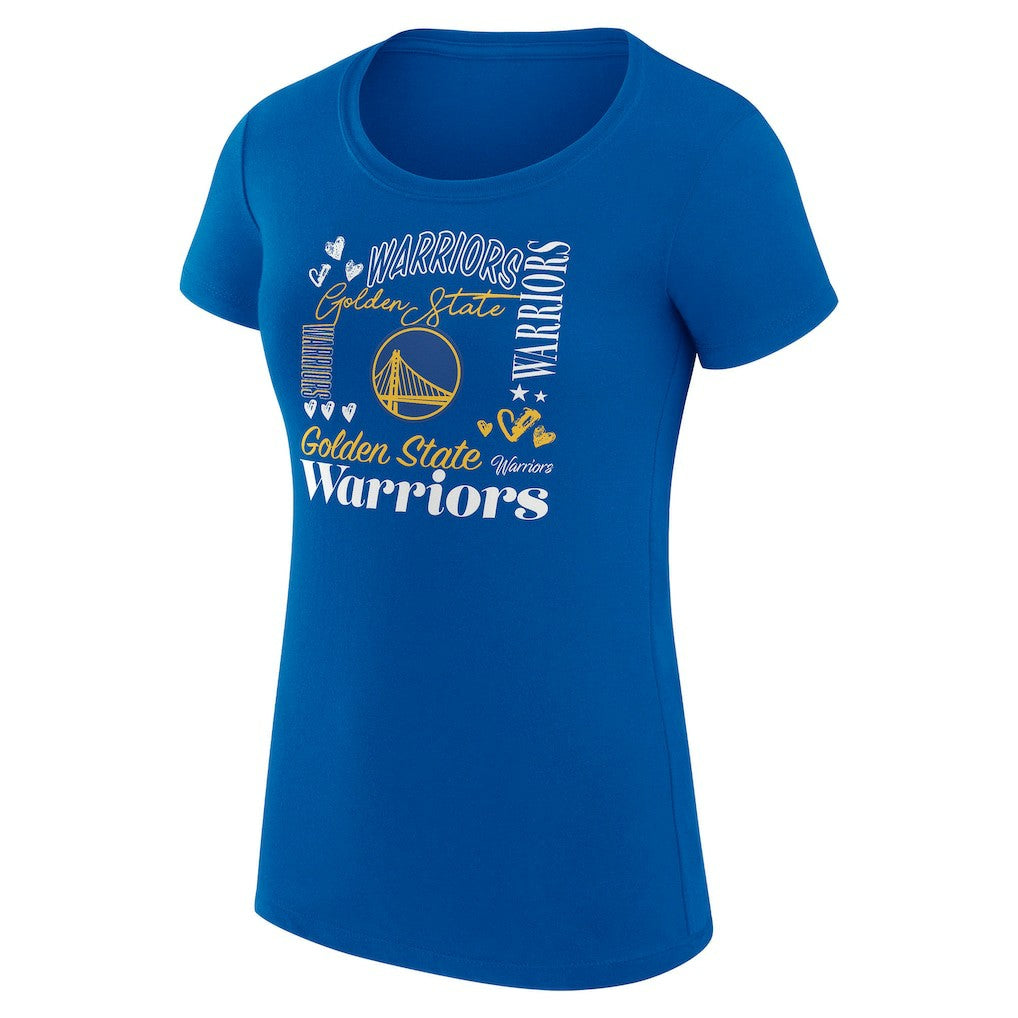 Golden State Warriors G-III 4Her by Carl Banks Women's Super-Slim Fit Lightweight Team Name Collage Graphic T-Shirt sale - Royal online