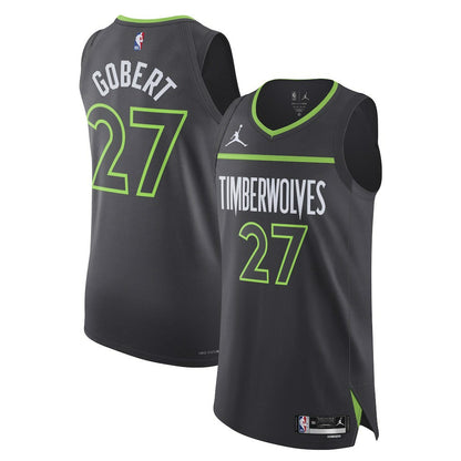 Rudy Gobert Minnesota Timberwolves Jordan Brand Authentic Jersey - Statement Edition - Anthracite on sale