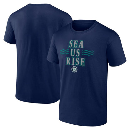 Seattle Mariners Sea Us Rise T-Shirt - Navy