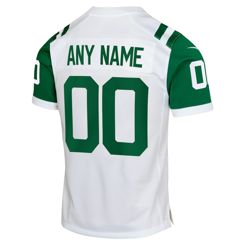 New York Jets Youth Classic Alternate Custom Replica Jersey - White | Nike discount