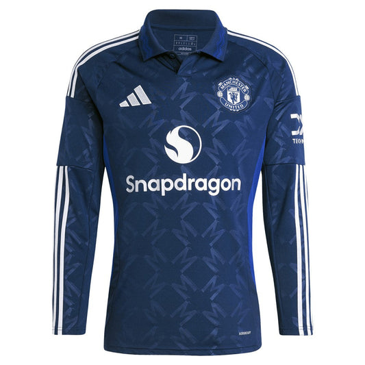 Manchester United 2024/25 Away Replica Long Sleeve Custom Jersey - Navy | Adidas outlet