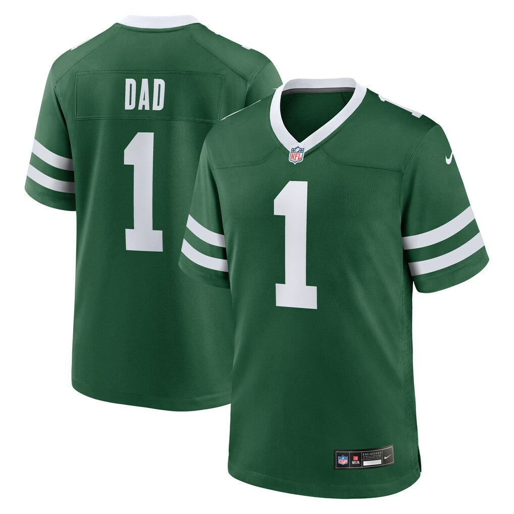 New York Jets #1 Dad Game Jersey - Legacy Green | Nike cheap